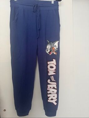 Navy Tom and Jerry Graphic Jogger Pants